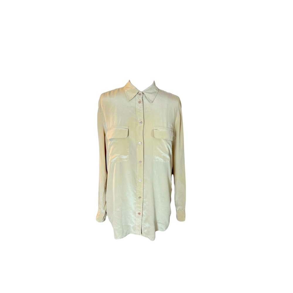 𝐄𝐐𝐔𝐈𝐏𝐌𝐄𝐍𝐓 100% Silk blouse beige